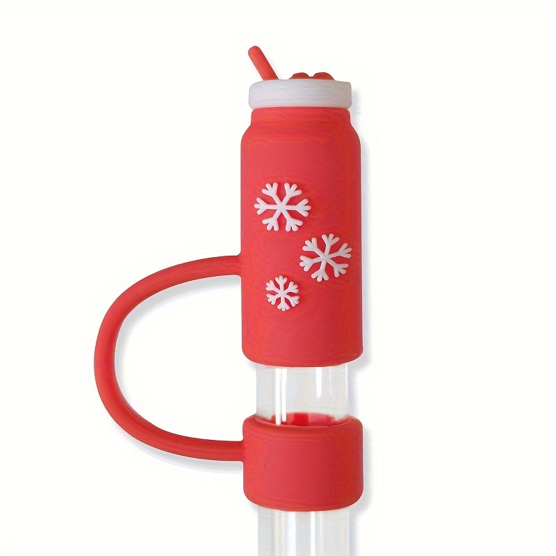 1pc Cute Silicone Straw Cover For Drinking In Kitchen