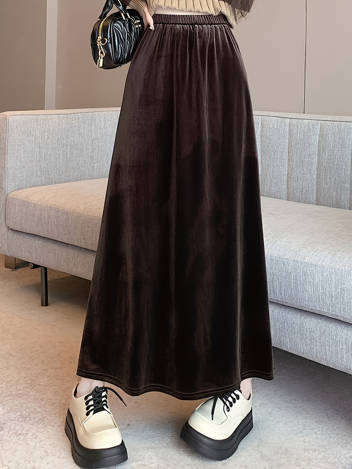 Maxi skirt 2024 dress velvet