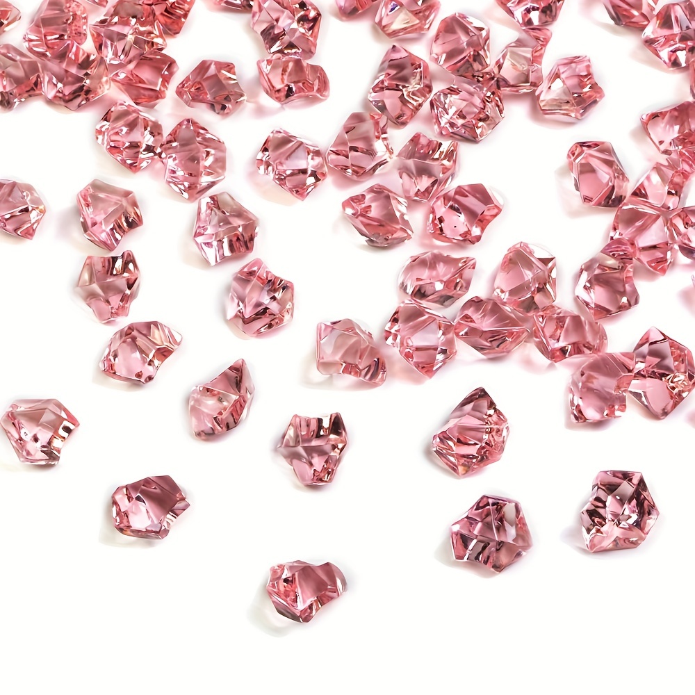 100pcs plastic gems Simulation Diamond clear acrylic diamonds Colorful