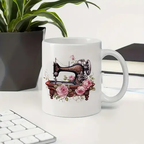  3D Sewing Mug, Funny Painted Sewing Machine Cup, Sewing Gifts  for Women, Quilting Gifts for Quilters, Creative Space Design Multi-Purpose  Mug, Sewing Themed Coffee Cup for People Who Like To Sew (