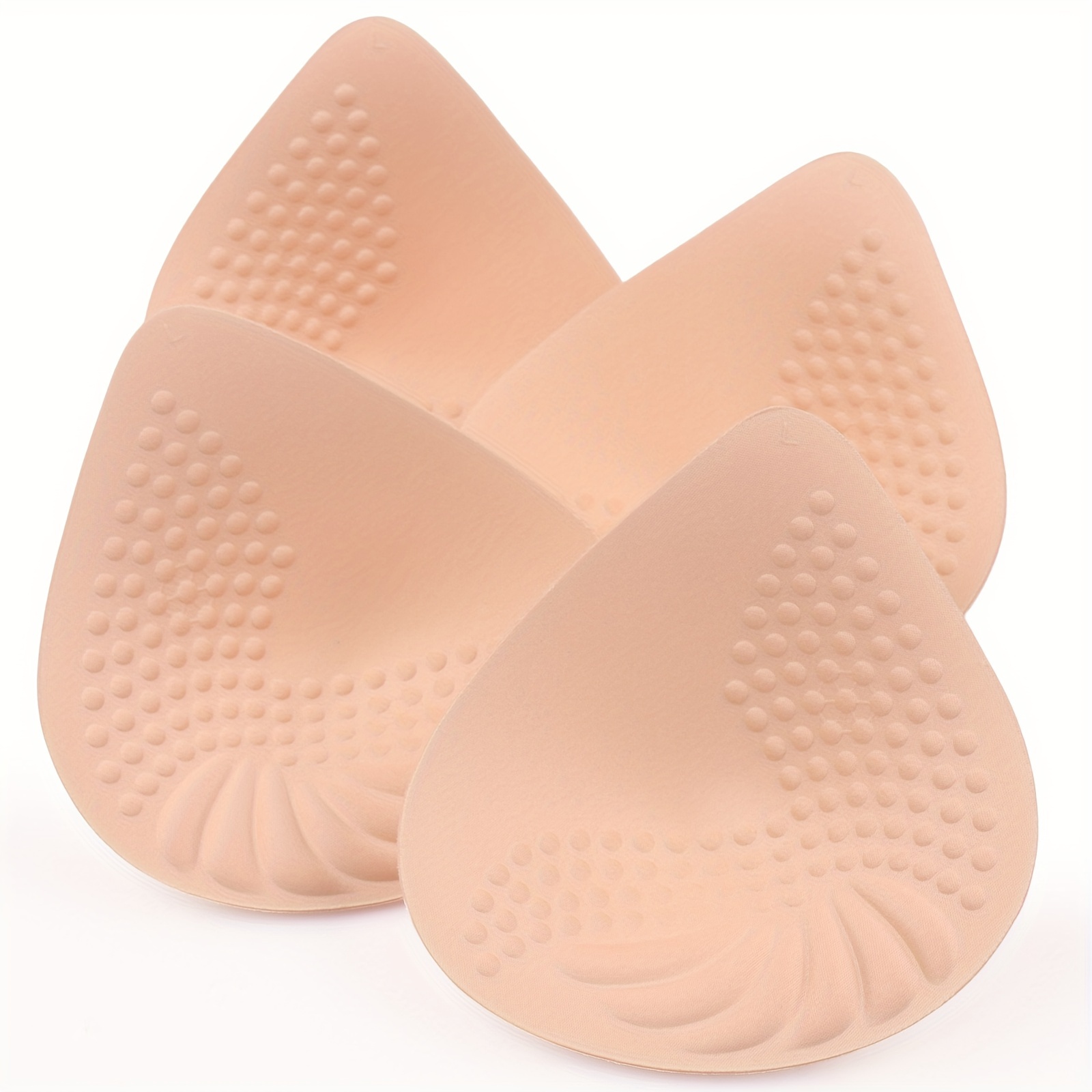 

2 Pairs Solid Bra Insert Pads, Soft Anti-convex Chest Enhancer Pads, Women's Lingerie & Underwear Accessories