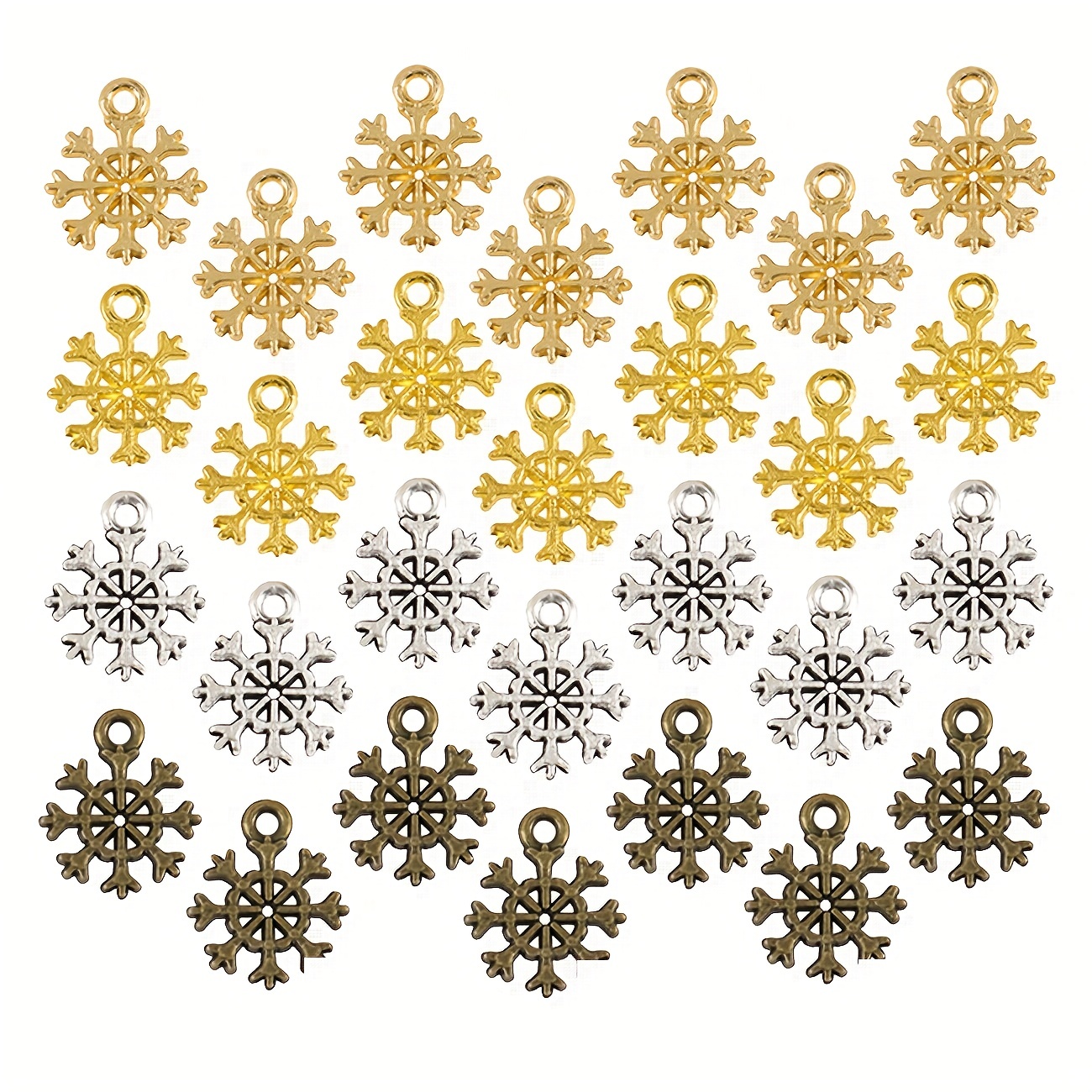 Bag Plastic Imitation Pearl Snowflake Pendants Flat Back - Temu