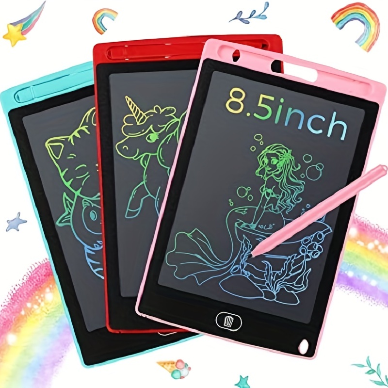 LCD Writing Tablet, 2 Pack 8.5 Inch Colorful Doodle Board Drawing Pad for  Kids, Drawing Tablet Girls Toys Age 6-8