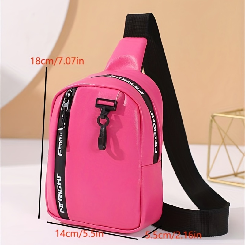 Trendy Faux Leather Sling Bag Letter Zipper Crossbody Bag - Temu