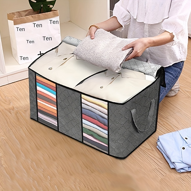 1/2/4PCS Large Clothes Storage Bags with zipper Foldable
