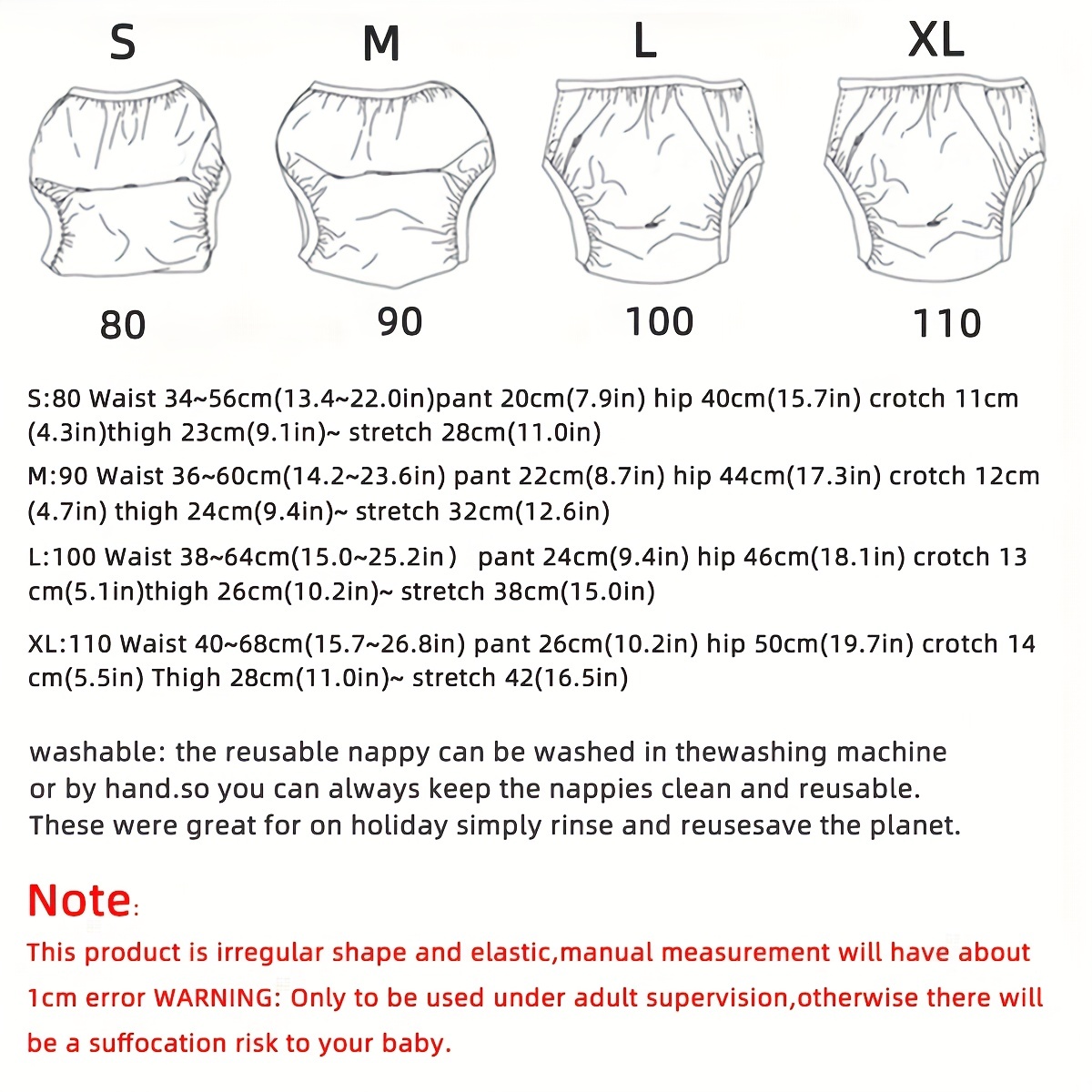 Baby Fruit Pattern Waterproof Diaper Pockets Training Pants