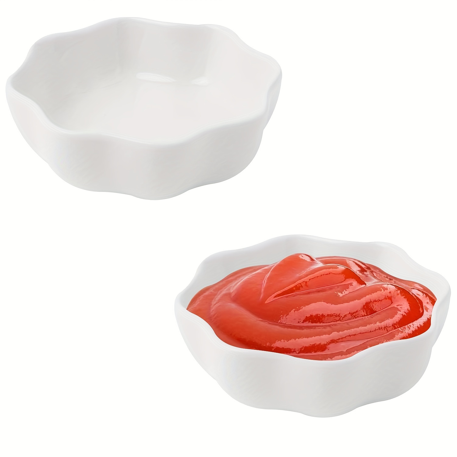 Set Of 3 Ceramic Sauce Dishes, Seasoning Dishes With Handle For Jam Cream  Tomato Sauce Vinegar, Kitchen Accessories From Ancheer, $6.52