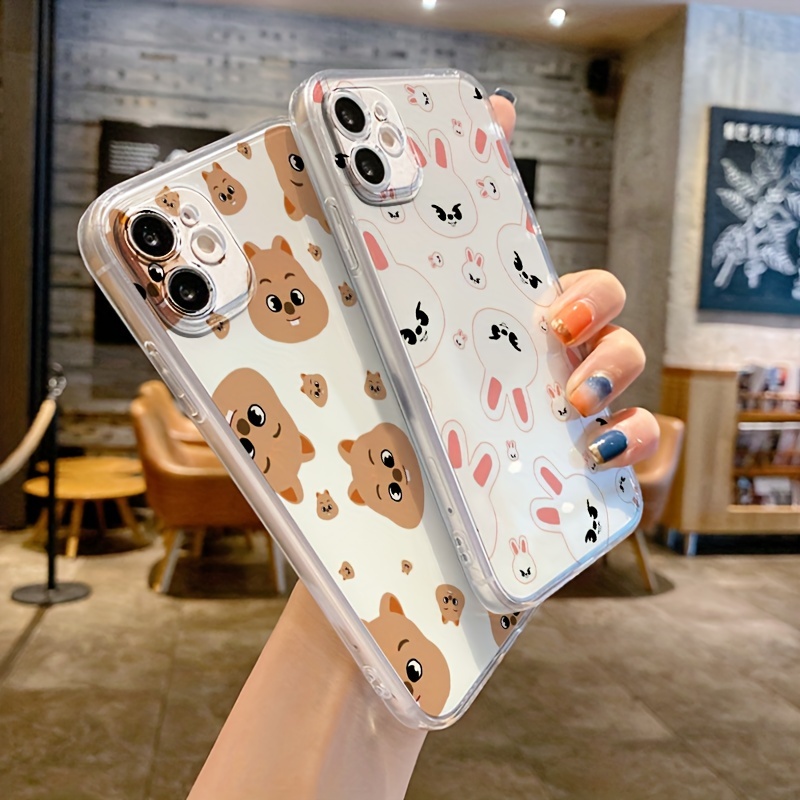 3D Cute Fish Phone case, Funny Animal Clear Case Cover for iPhone 11 12 13  14 Pro Max XR X XS 7 8 Plus (Clear,for iPhone 12)