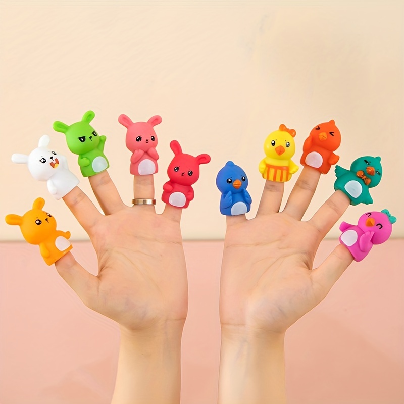 4 pièces en peluche animaux avec bouche ouverte main marionnettes jouets  enfants histoire Parent-enfant interactif Puzzle main marionnette jouet  cadeau