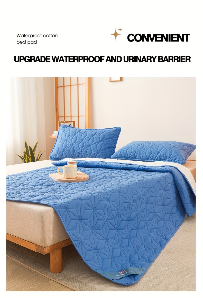 Solid Color Waterproof Mattress Clip Cotton Protective Pad - Temu