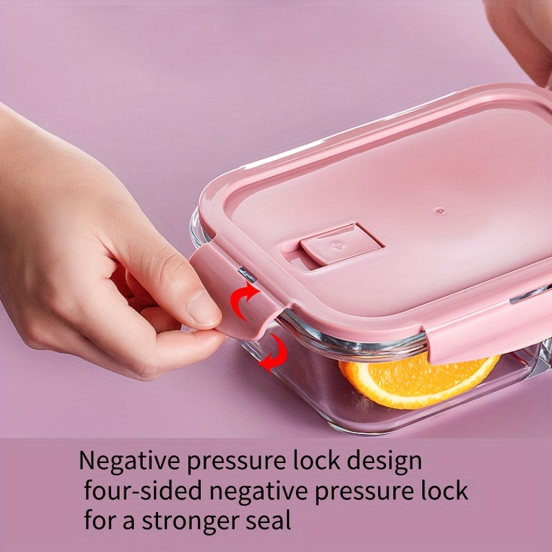 Glass Lunch Box With Green Cover, Rectangle Divided Microwave Oven Bento Box,  Leakproof Food Container, For Teenagers And Workers At School,canteen, Back  School, For Camping And Picnic, Home Kitchen Supplies - Temu