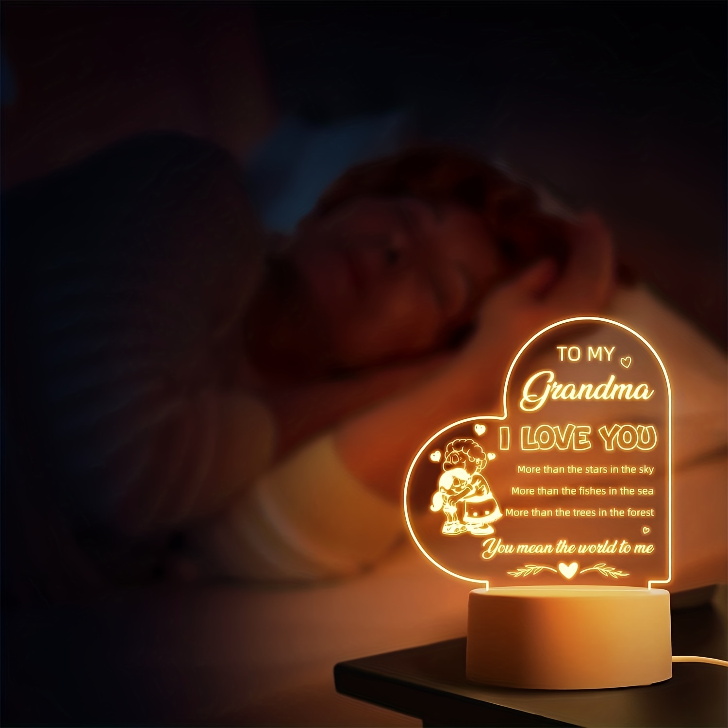 Gifts For Grandma - Grandma Birthday Gifts Engraved Night Light, Best  Grandma Christmas Gifts, Led Lamp Present For Grandmother, Grandparent's  Day Gifts To My Grandma - Temu