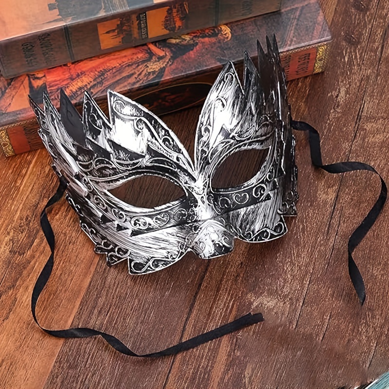 BODIY Máscara vintage de baile de máscaras para hombres, máscara de soldado  romano de oro, máscara veneciana de Mardi Gras, ópera fantasma, accesorio