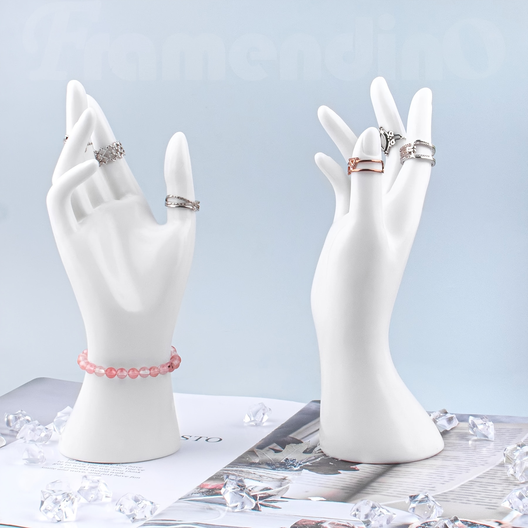 Jewelry Display Stand Pvc Desktop Ring Necklace Bracelet - Temu