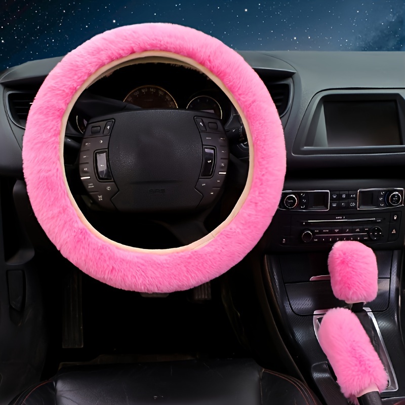 Winter Fashion Fur Soft Furry Plush Steering Wheel Covers - Temu