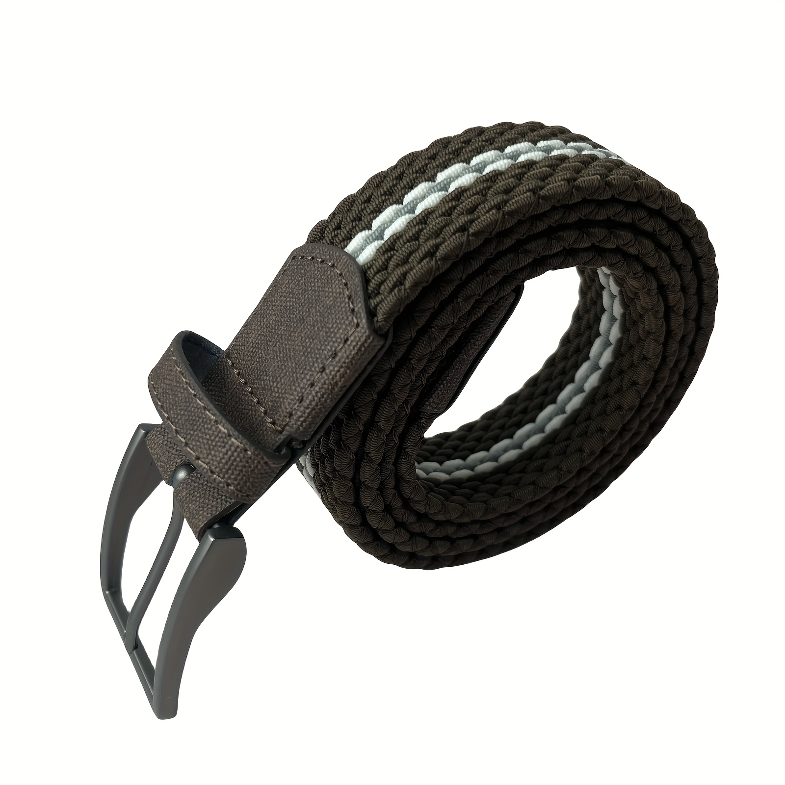 1pc Golf Braid Elastic Belt Mens Casual Canvas Elastic Belt For