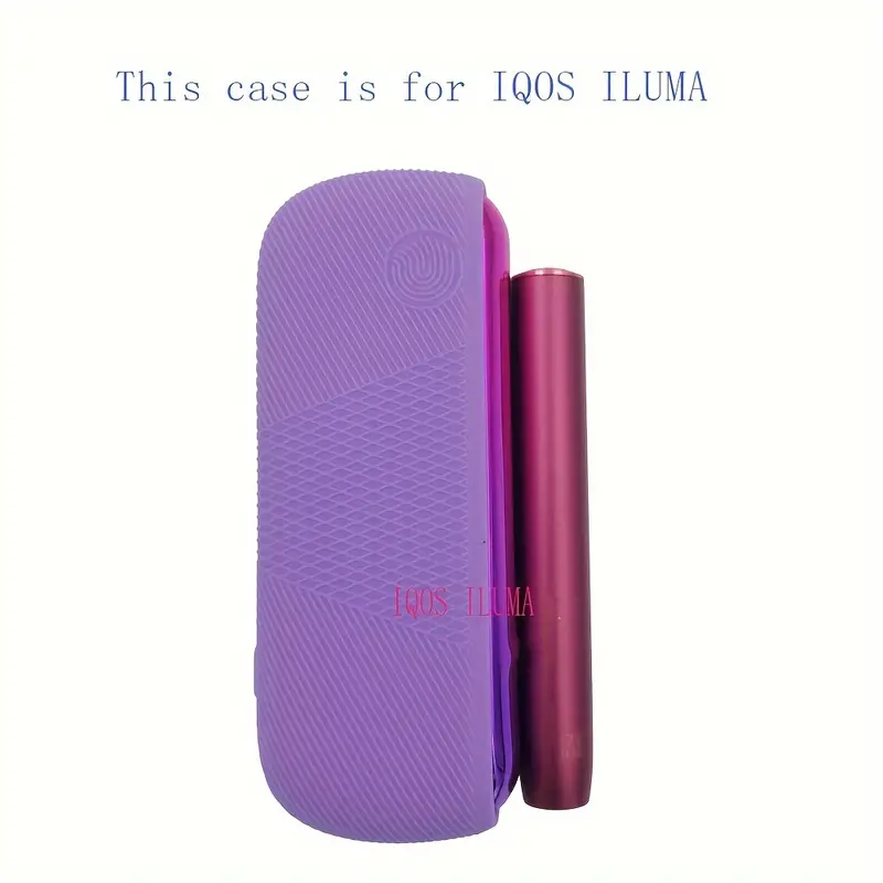 Case for IQOS ILUMA Full Protective Cover in 12 Colors for IQOS ILUMA  Accessories Silicone Case (Purple)
