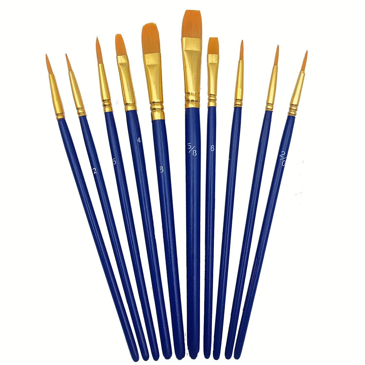 20 Pcs 1 Inch Flat Paint Brush Nylon Craft Brushes with Wooden Handle for  Acrylic Watercolor Oil Crafts Face Body Art