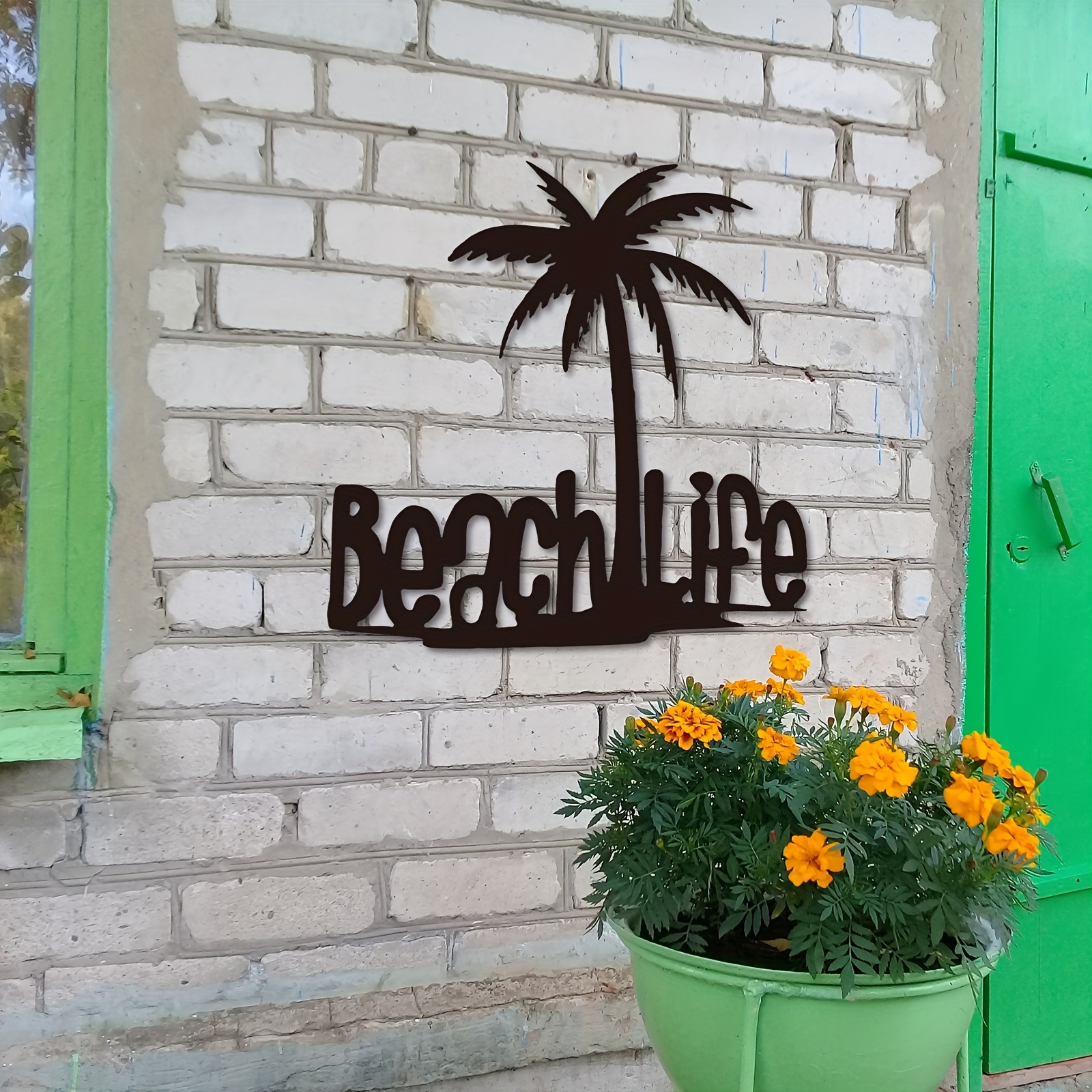Beach Life Palm Tree Metal Wall Art Home Decor Beach Theme - Temu United  Kingdom