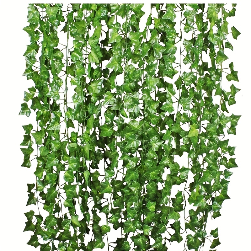 1pc 2m / 78,75 Pouces Plantes De Feuilles De Lierre Artificielles Avec Guirlandes  Lumineuses LED, Guirlandes