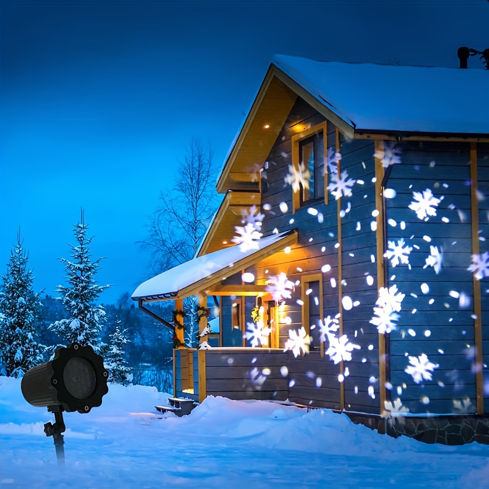 Christmas Snowflake Projector Light Led Light Outdoor - Temu