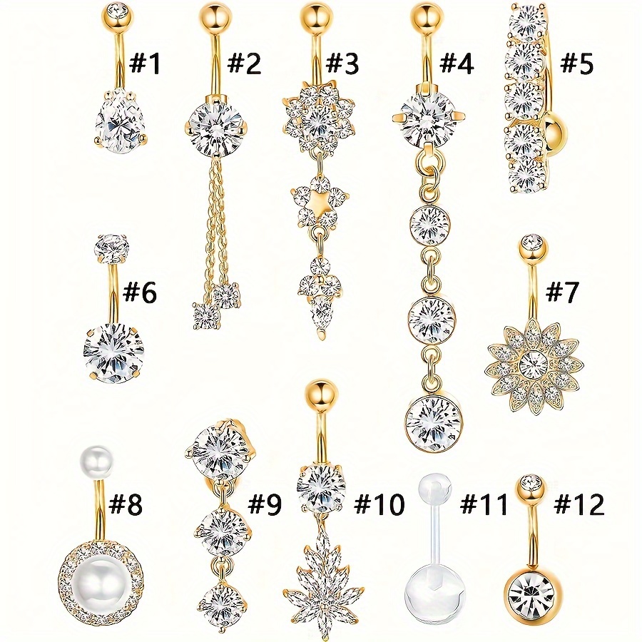 Luxury belly button deals rings