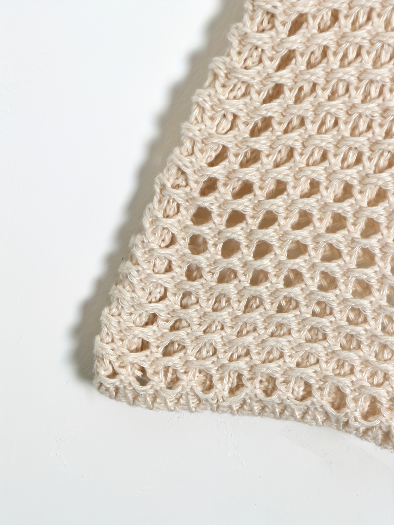 Y2k Crochet Cropped Knit Sweater Crew Neck Flared Sleeve - Temu
