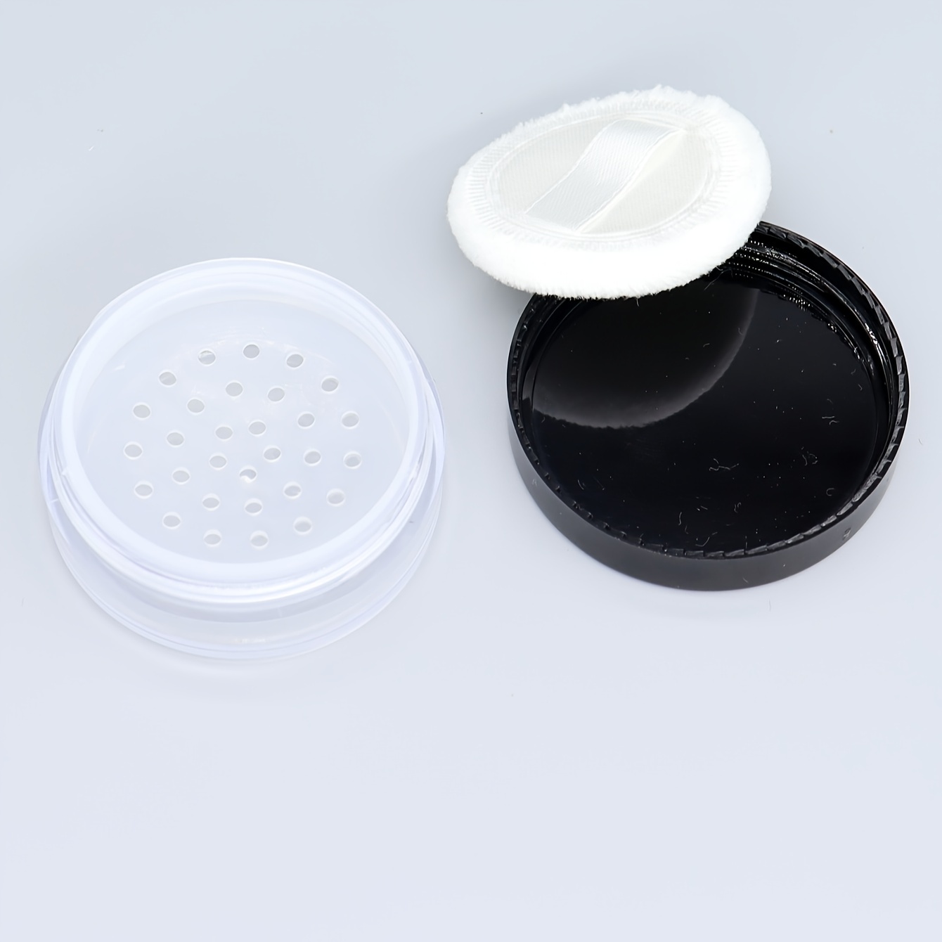 Plastic Powder Subpackage Package Bottle Reusable Empty Loose Powder  Container With Makeup Puff Beauty Containers For Eye Cream Deposit Cosmetic  Containers - Temu