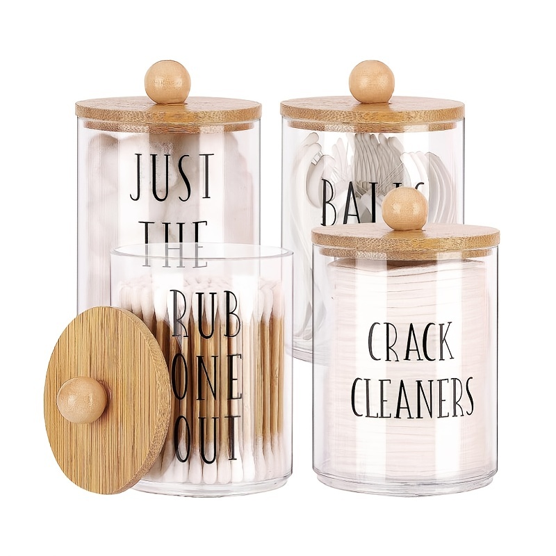 Holder Dispenser Plastic Apothecary Jar Containers With Lids - Temu