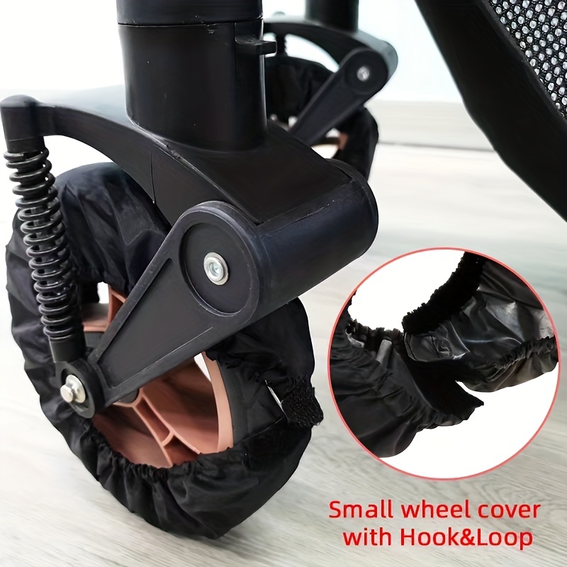 Housse de roue de poussette pour bébé Accessoire de protection de roue  anti-poussière de poussette (grande taille)