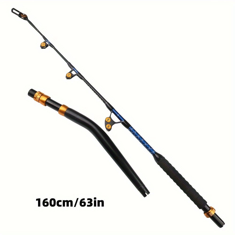 1pc 2 Sections Trolling Fishing Rod, 160cm/63in Fiberglass Fishing Pole,  Fishing Tackle Accessories