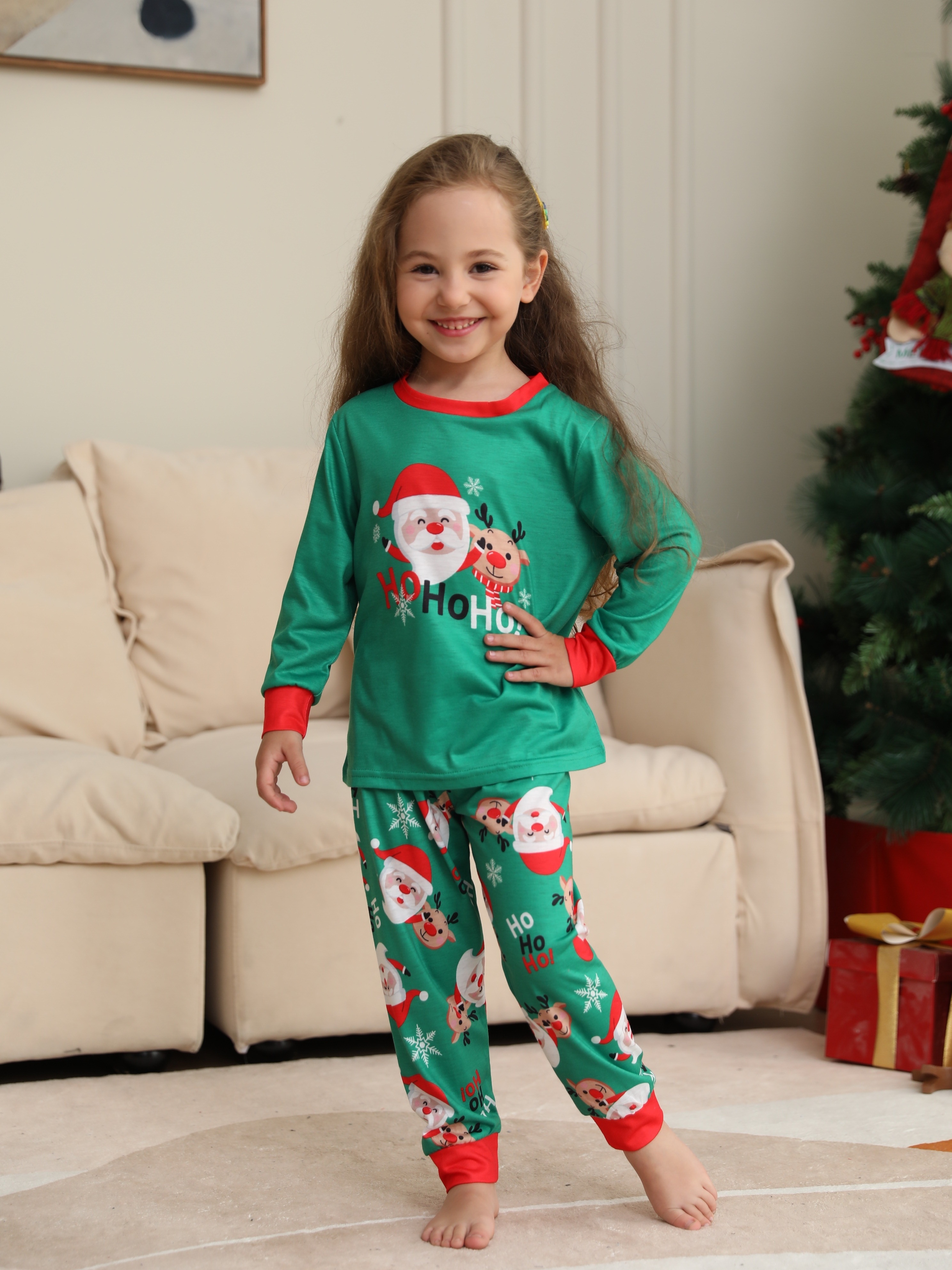 Pyjama de Noel Bébé Vert Joyeux Noel Santa