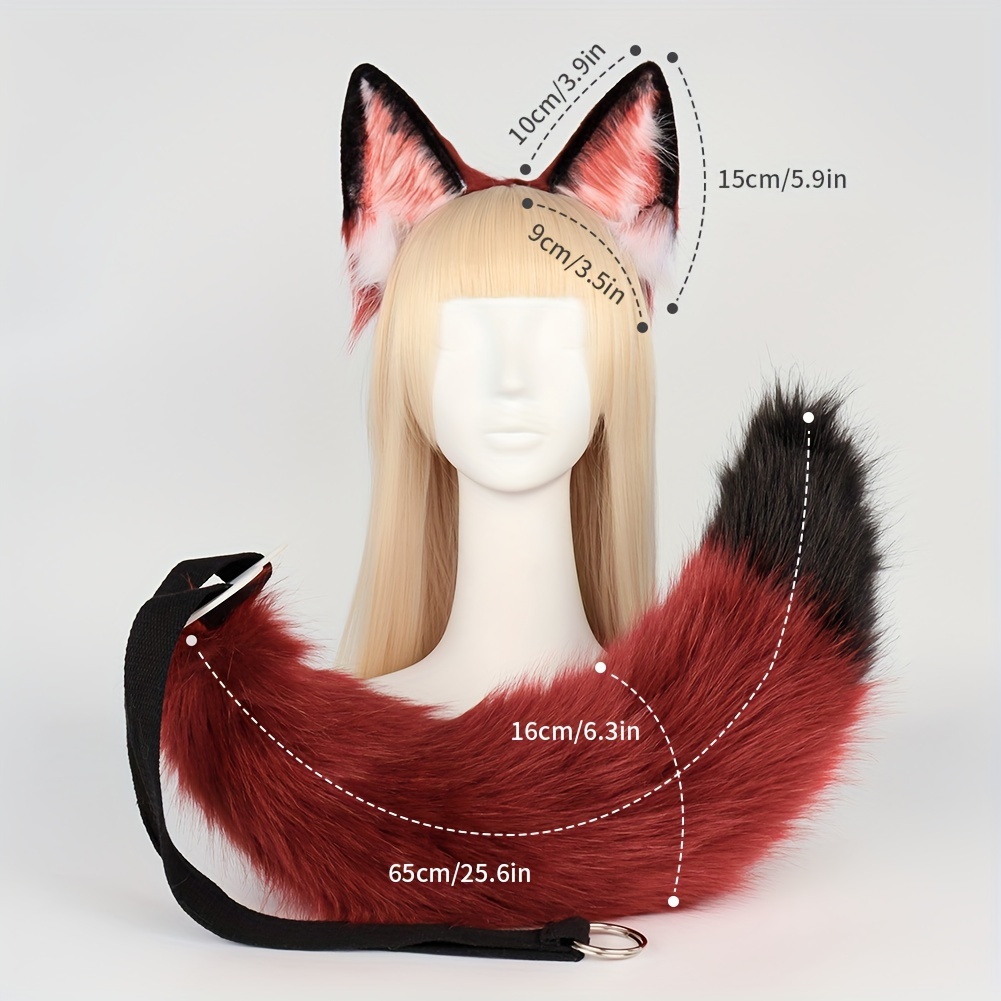 Women Girl Sexy Cosplay Furry Fox Ear Tail Kawaii Cat Anime Cosplay Props  Set