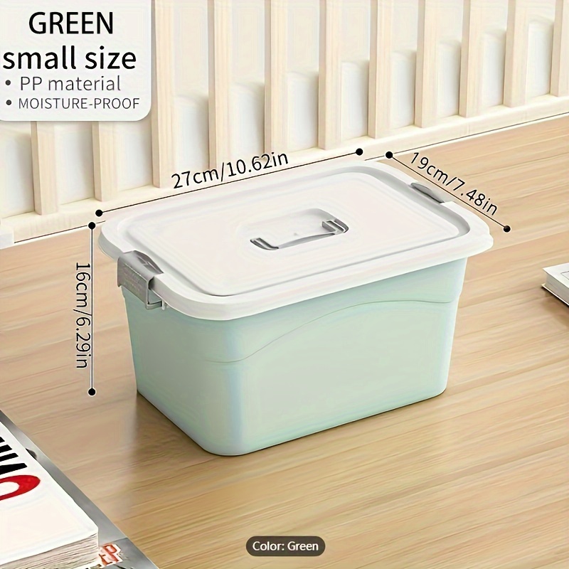 1pc Home Desktop Transparent Plastic Storage Box With Handle For Sorting  Items, Also Suitable For Medicine