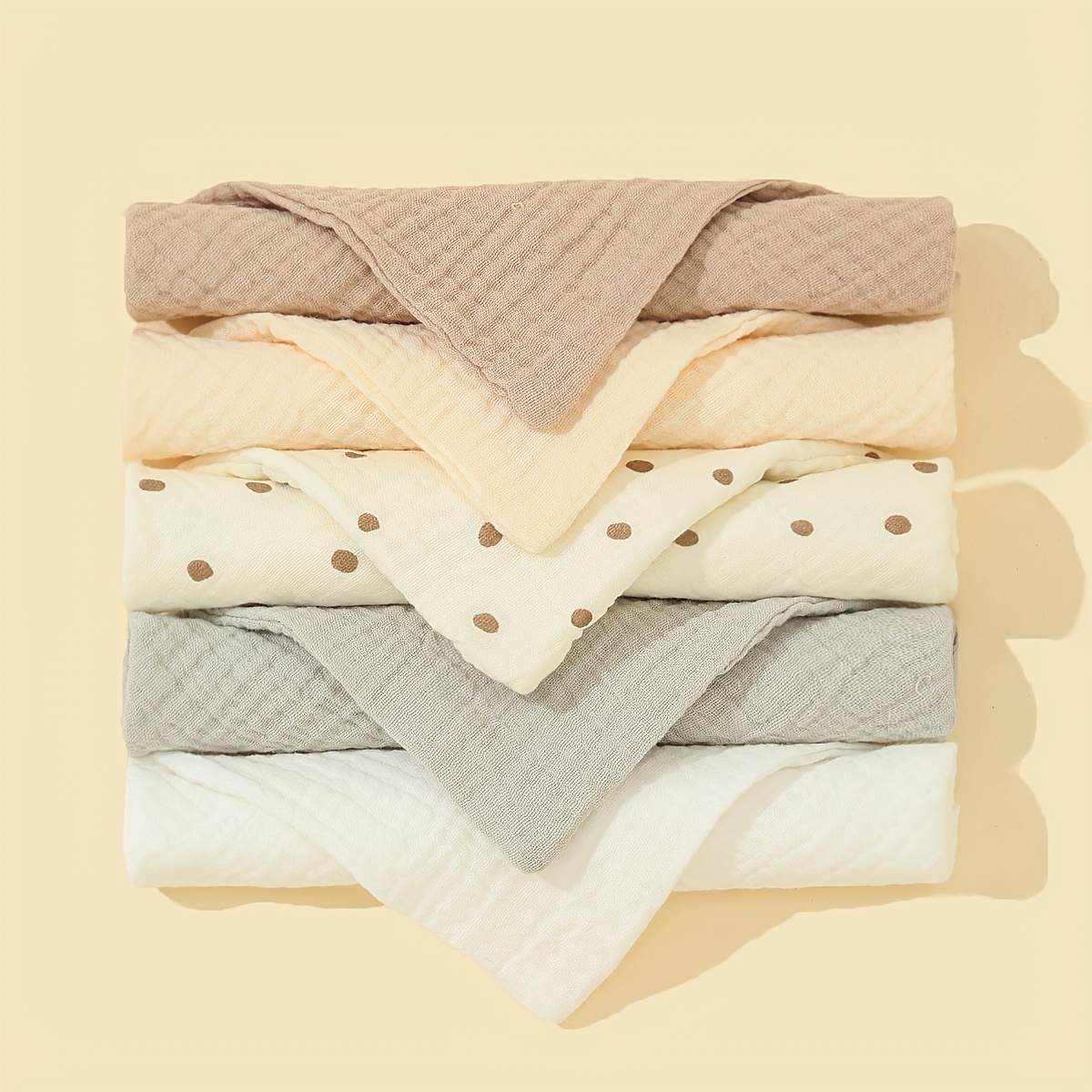 5 Pack Unisex Baby Bandana Bibs Solid Colors for Boys & Girls