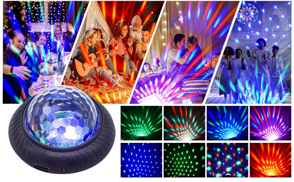 Confezione da 2] Discoteca Party Luci Stroboscopiche Usb Plug In