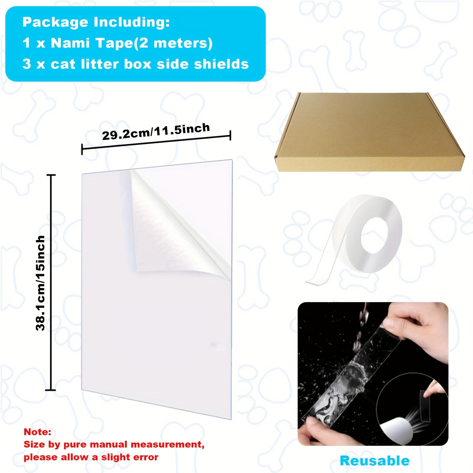 Cat Litter Box Pee Shields Transparent Easy Clean Litter Box - Temu