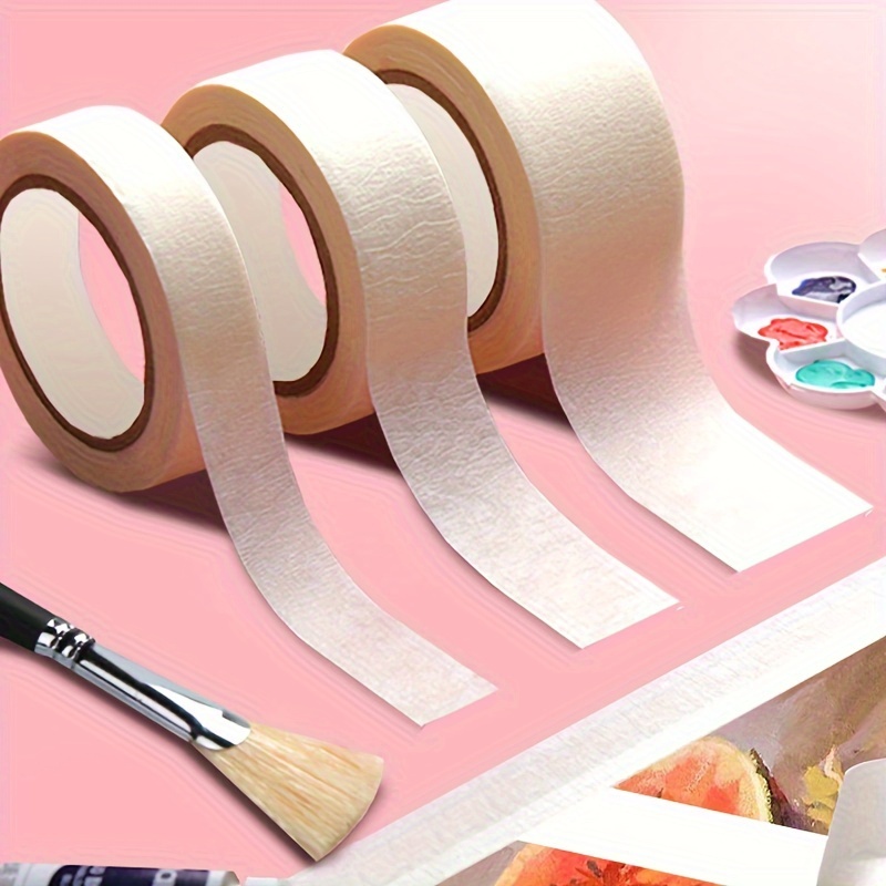 3 rollos de cinta de enmascarar, cinta blanca para pintores, cinta de papel  para manualidades, cinta de papel, cinta de pintor de suministro de