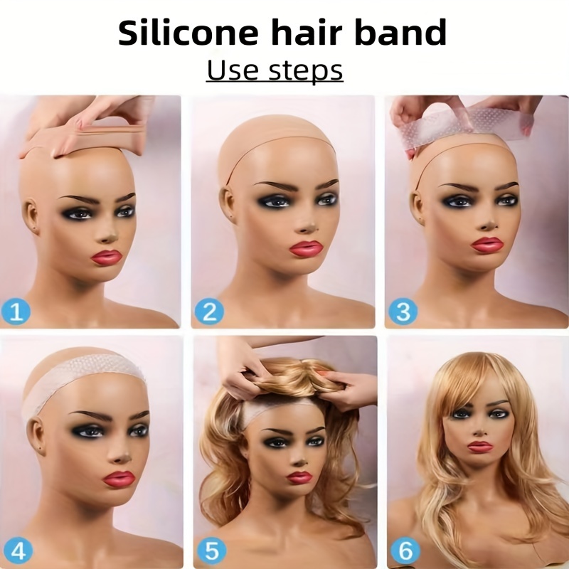 No slip Wig Grip Band Silicone Wig Band Comfort Head Hair - Temu