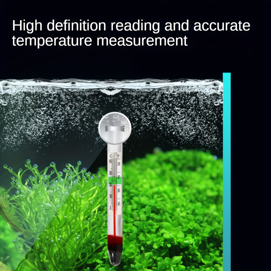 Smart Aquarium Thermometer Glass Meter Floating Fish Tank Water Temperature  With Suction Cup Aquarium Accessories