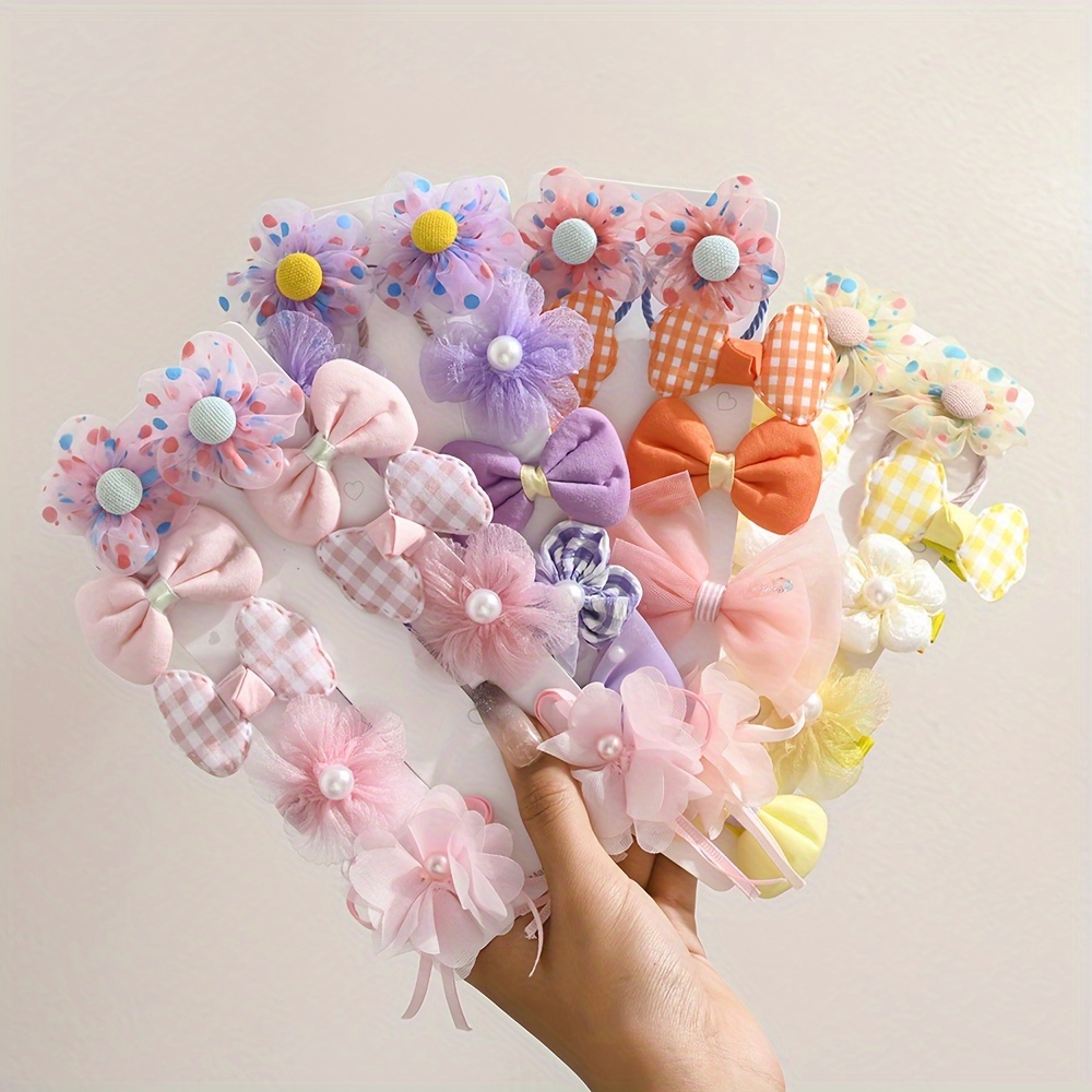 

10pcs Adorable Flower Hair Clips - Perfect Hair Accessories For Girls, Ideal Choice For Gifts For King's Day