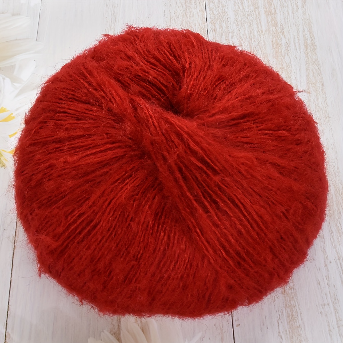 Silk Mohair Knitting Soft Yarn, Baby Sweater, Acrylic Plush Fluffy , A