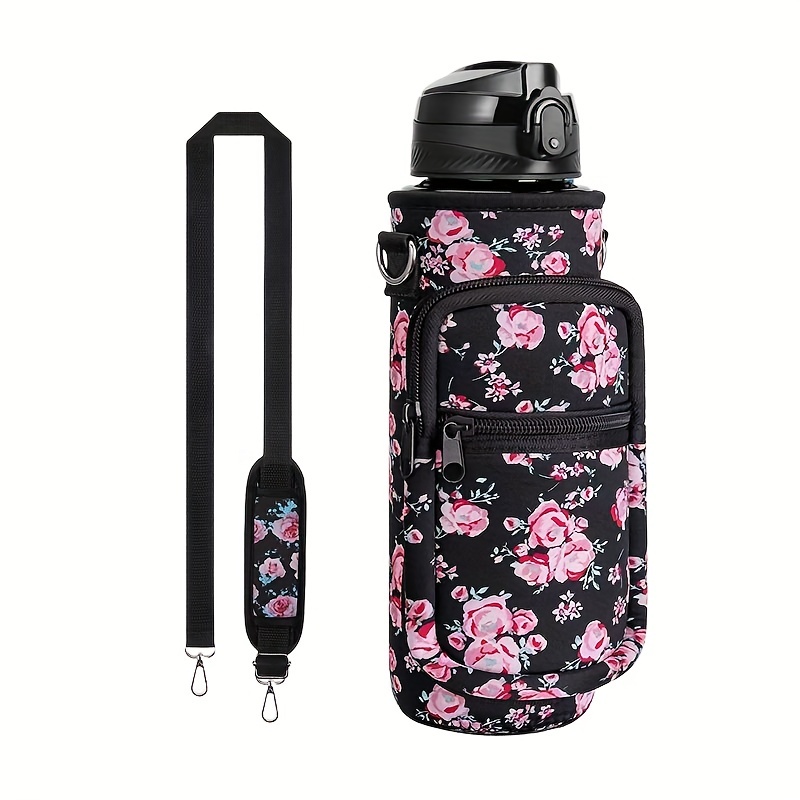 Water Bottle Holder Tumbler, Neoprene Water Cup Bag Sleeve With Adjustable  Shoulder Strap - Temu