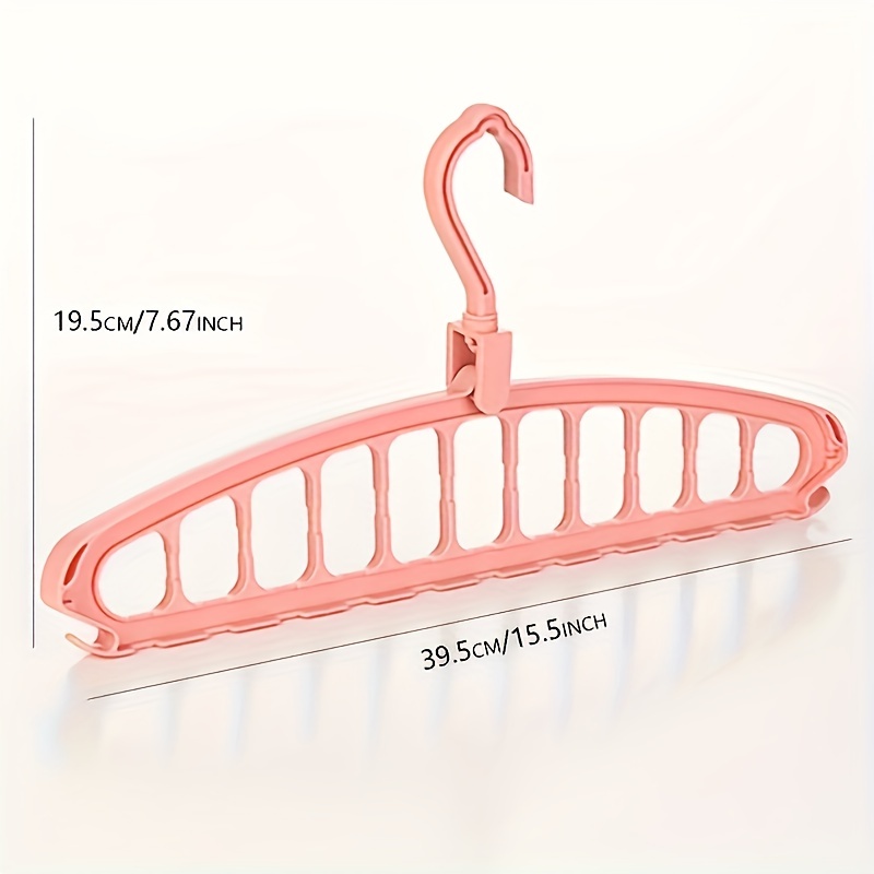 1pc Multi-hole Plastic Hangers, Foldable Heavy Duty Clothes Hanger,  Household Space Saving Organizer For Bedroom, Closet, Wardrobe, Home, Dorm,  Back T