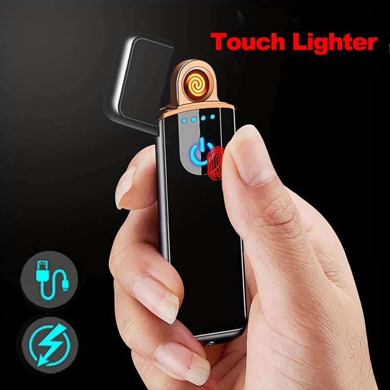 Windproof Flameless Usb Rechargeable Lighter Portable Touch