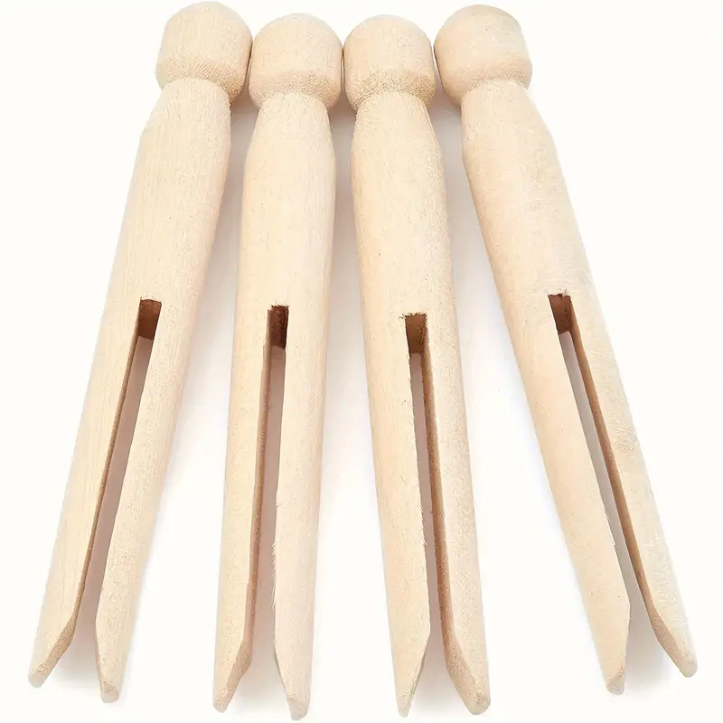 Wood Crafts 11cm Long Sewing Natural Wooden Clothes Pins Clothes