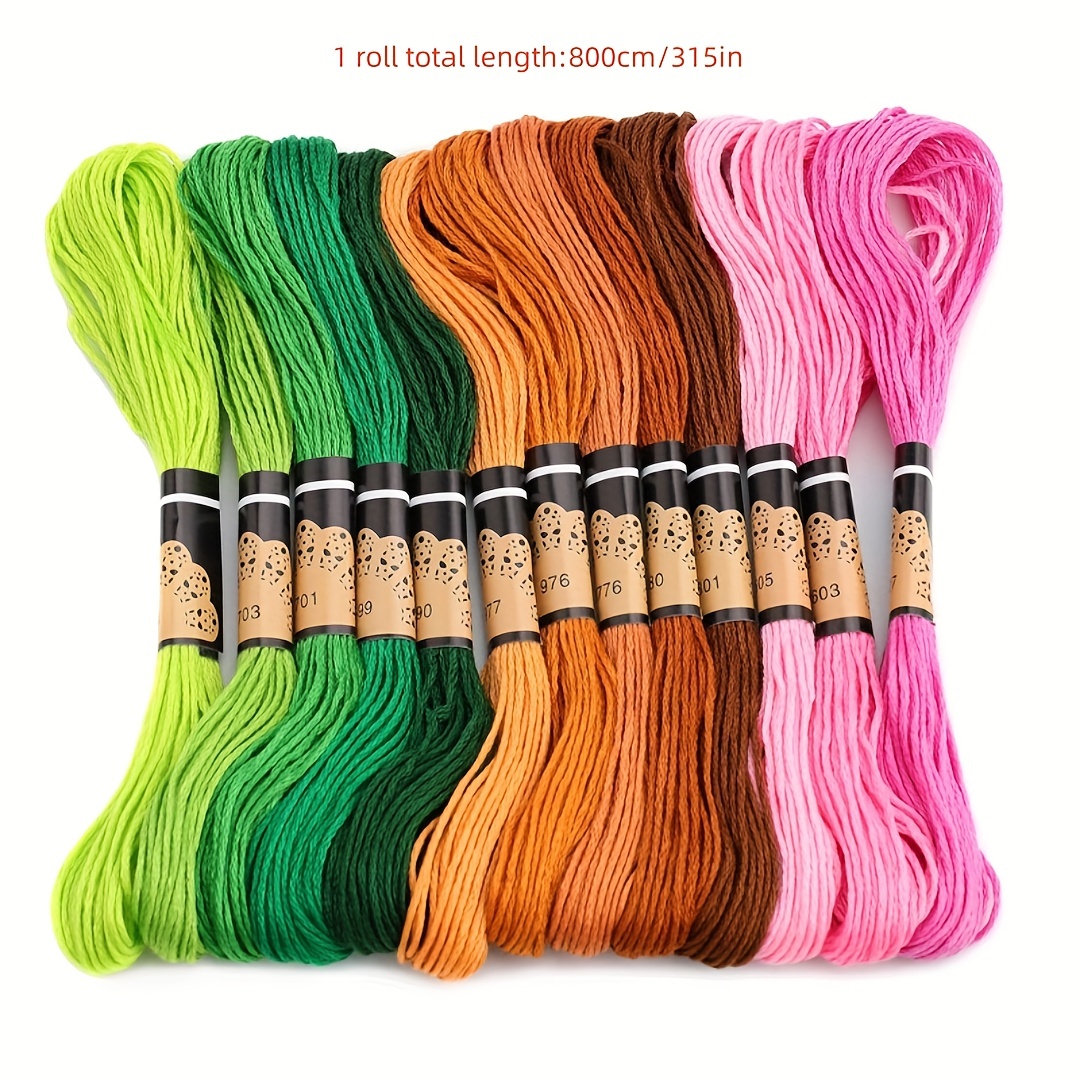Friendship Bracelet String 50 Skeins Rainbow Color Embroidery