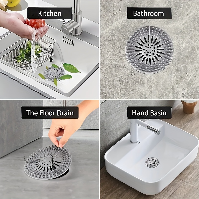 Sink Filter Shower Drain Hair Catcher Stopper Household Kitchen Bathroom  Floor Drain Cover Universal Anti-clogging