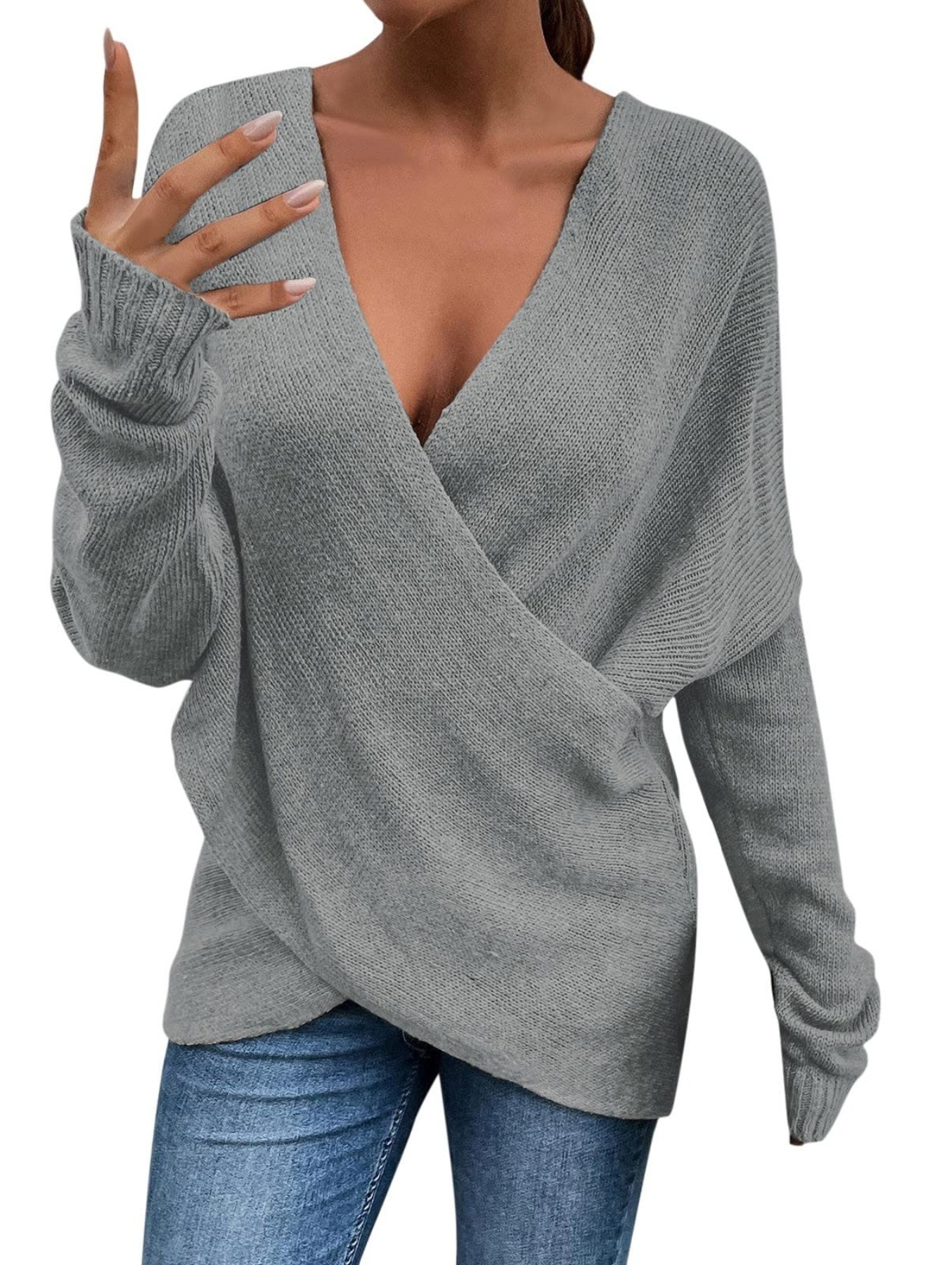 Sweater Mujer Otoño Tejido Largo AZ050