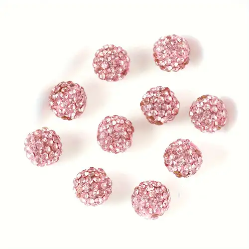 120 Pieces Rhinestone Clay Beads 10 mm Polymer Clay Crystal Beads Round  Charms Diamond Beads for Jewelry Making DIY Necklace Bracelet with Plastic  Box